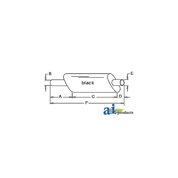 MUFFLER 44.5" x12" x5.5"